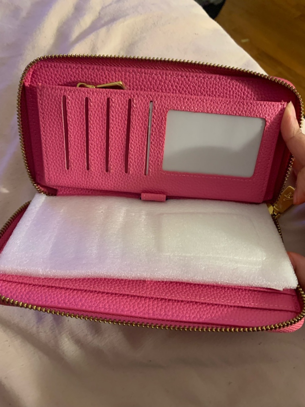Glamaholic Pebbled Wallet in Bright Pink - Picture 2 of 2